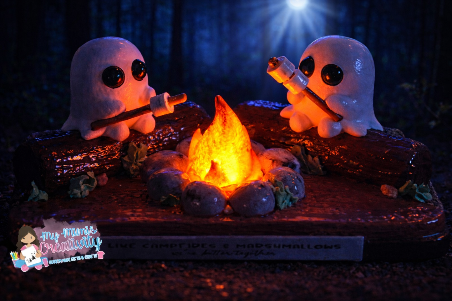 DIY Ghost Camp Fire Tea Light Holder