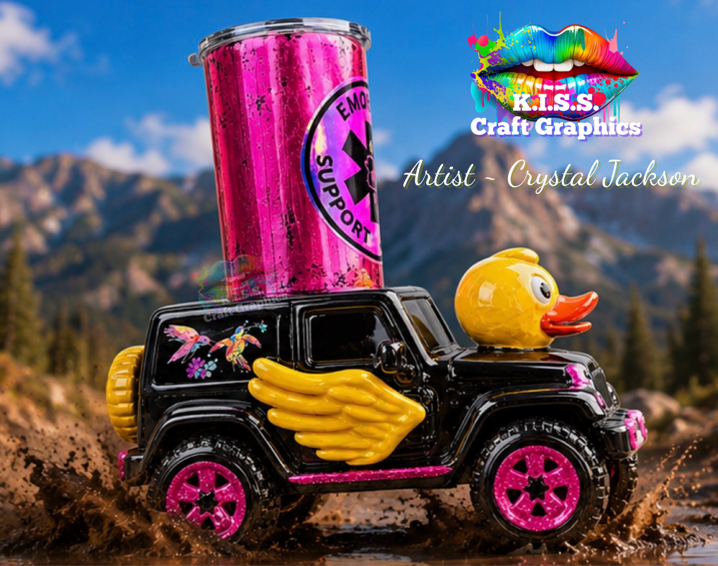 π¦ Winged Jeep Duck Full Tumbler Sleeve