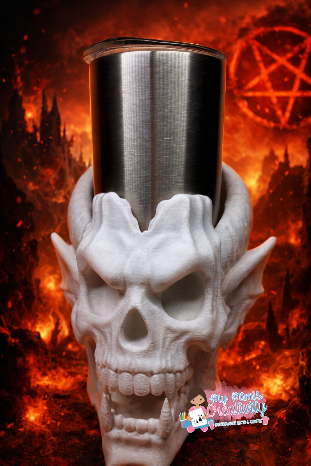 Demon Skull Mask Half Sleeve