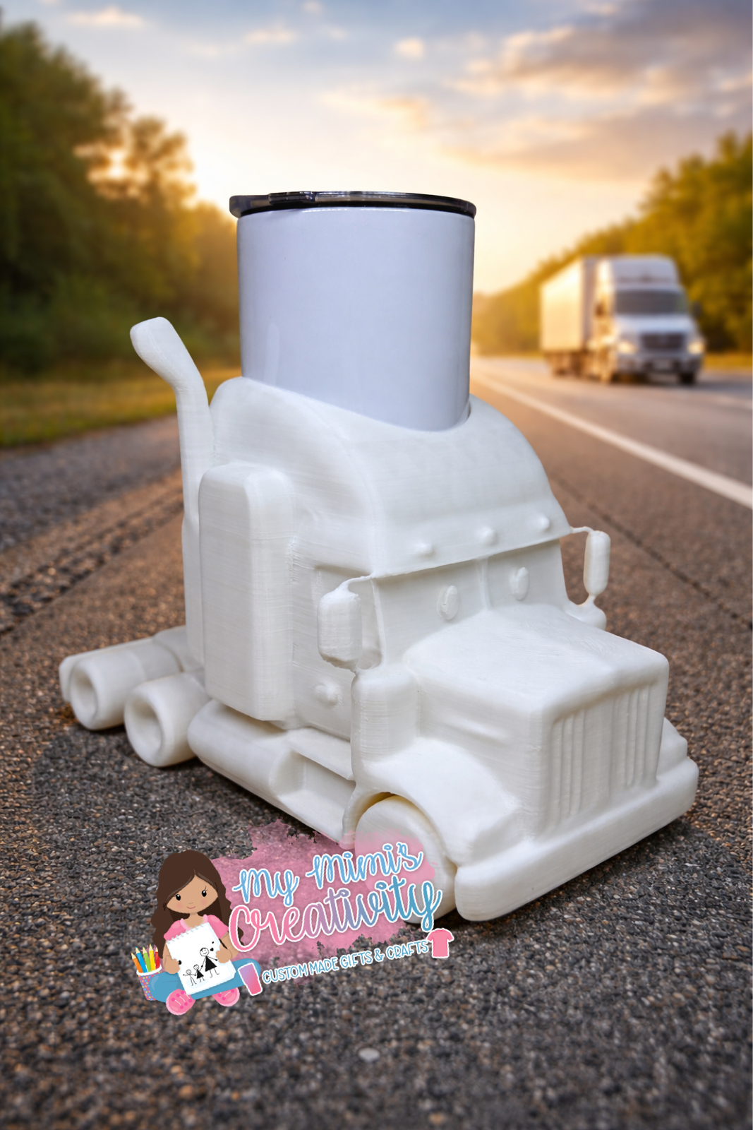 🚛 Big Rig Tractor Trailer Tumbler Sleeve