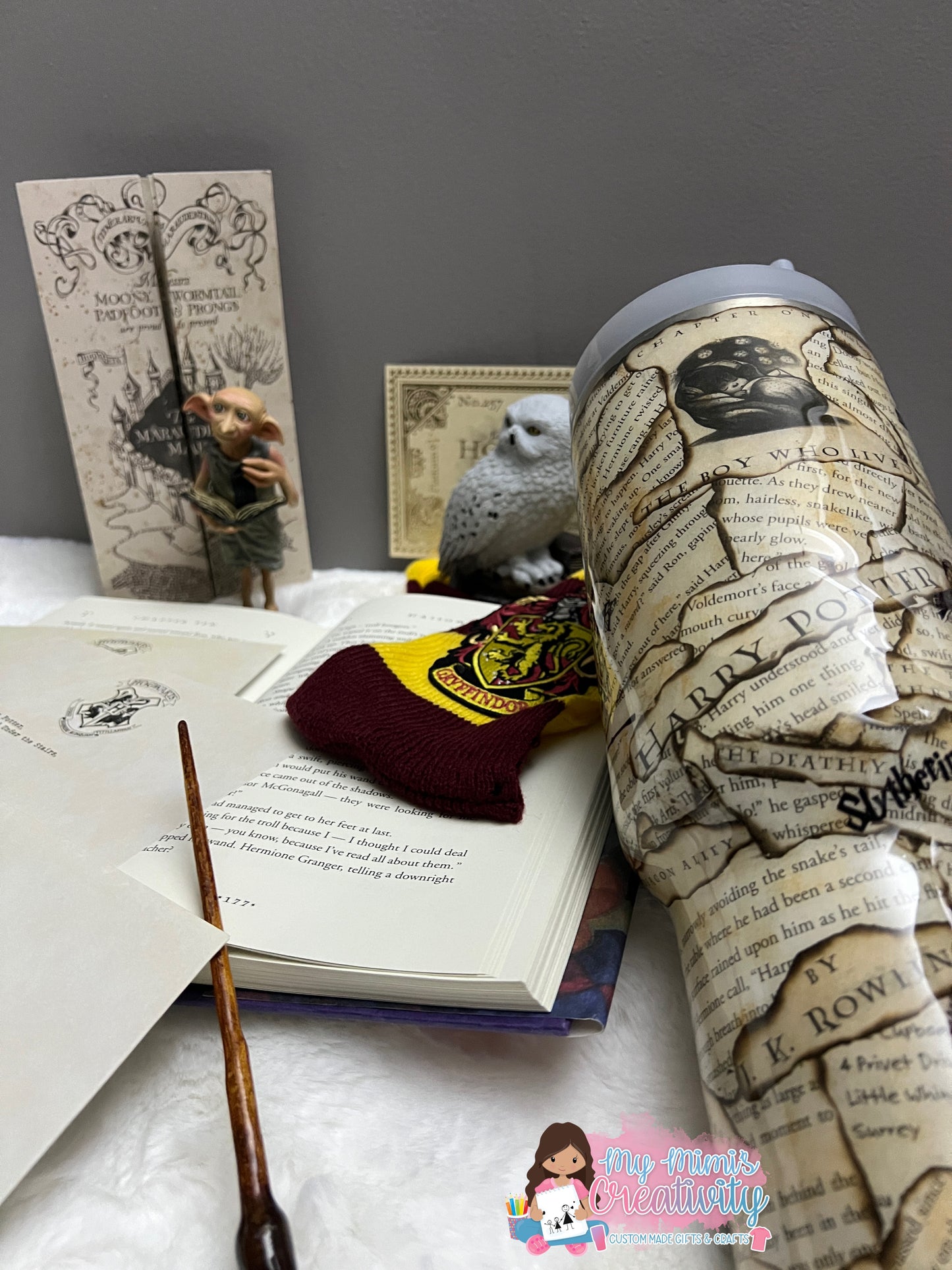 Harry Potter Book Page Collage Tumbler - 40oz Stanley Cup