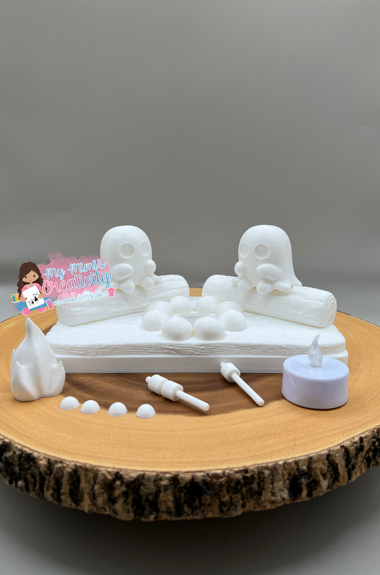 DIY Ghost Camp Fire Tea Light Holder