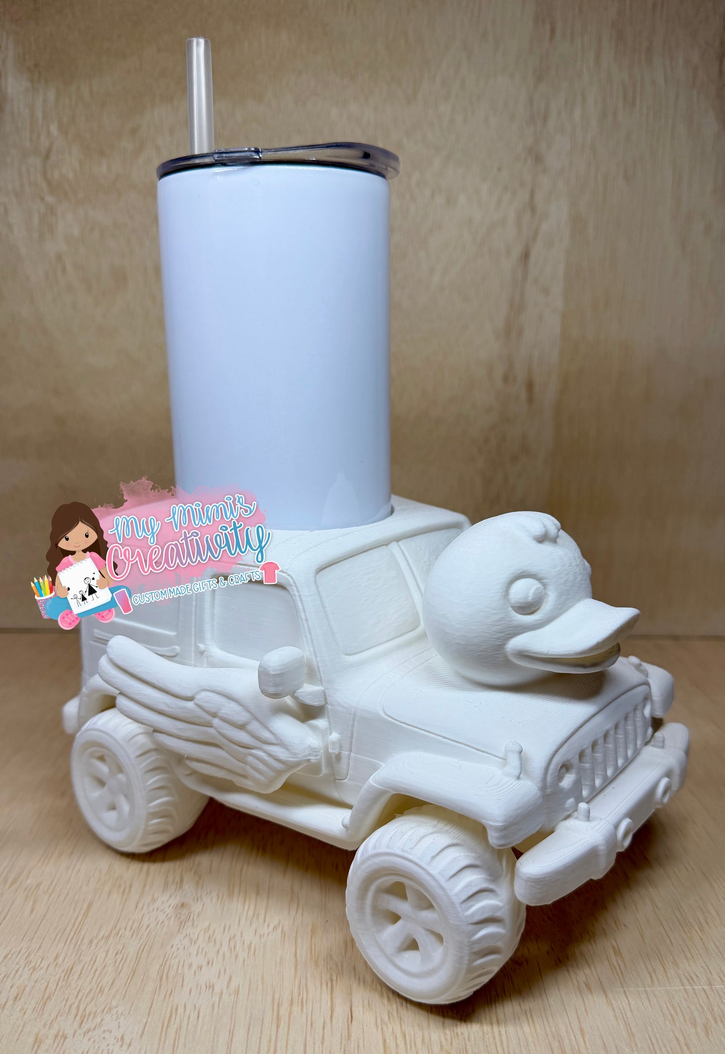 🦆 Winged Jeep Duck Full Tumbler Sleeve
