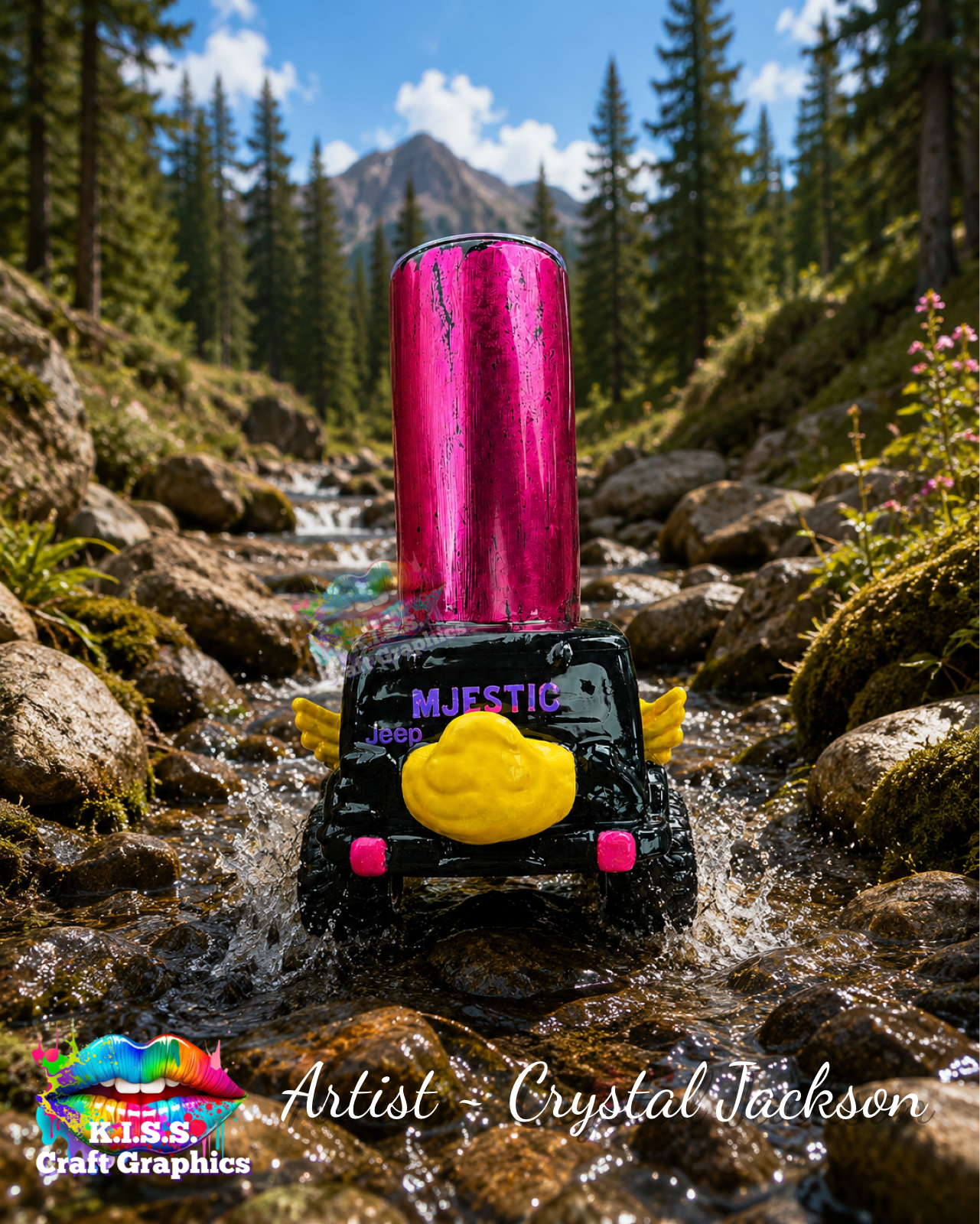 🦆 Winged Jeep Duck Full Tumbler Sleeve