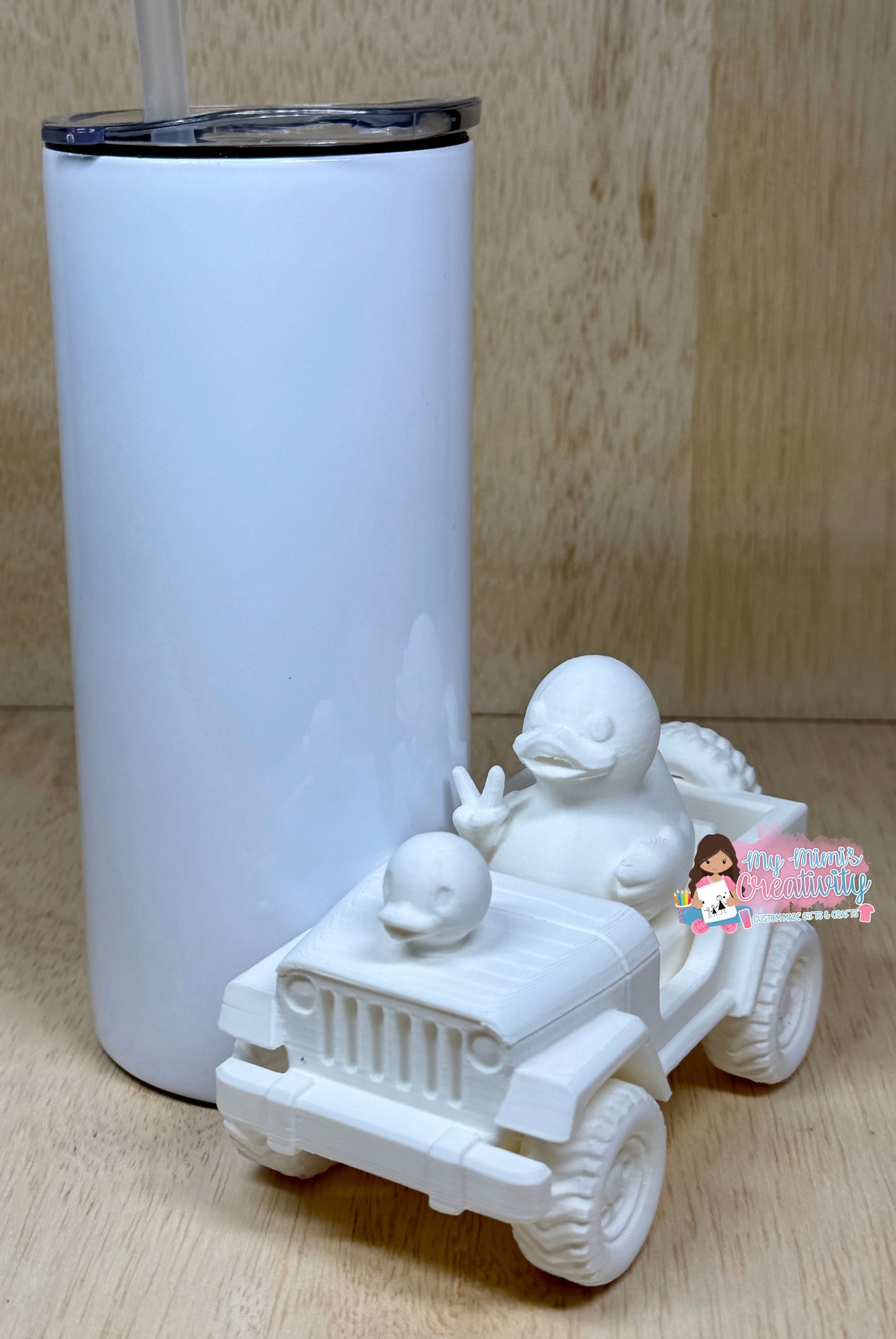 ✌️🐥 Peace Duck Jeep Half Tumbler Sleeve