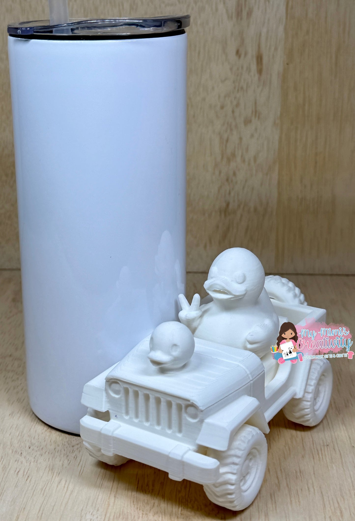 ✌️🐥 Peace Duck Jeep Half Tumbler Sleeve