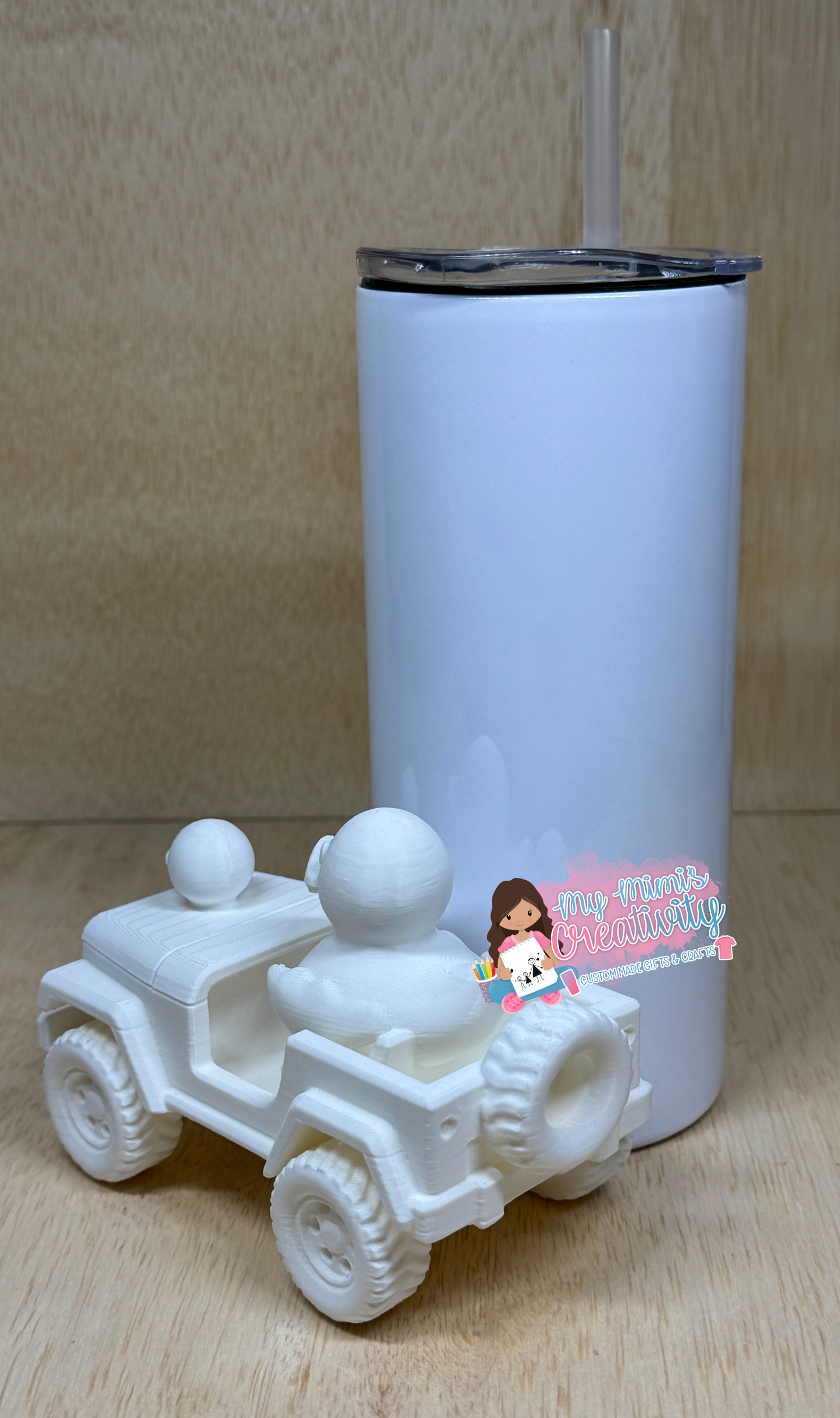 ✌️🐥 Peace Duck Jeep Half Tumbler Sleeve