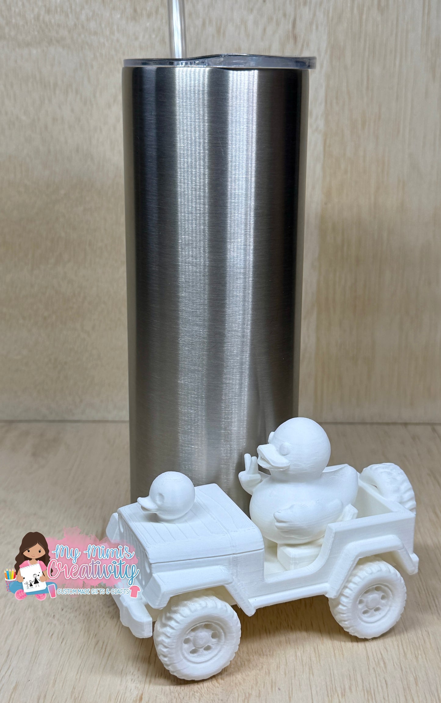 ✌️🐥 Peace Duck Jeep Half Tumbler Sleeve