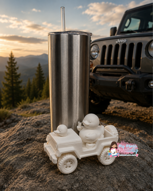✌️🐥 Peace Duck Jeep Half Tumbler Sleeve