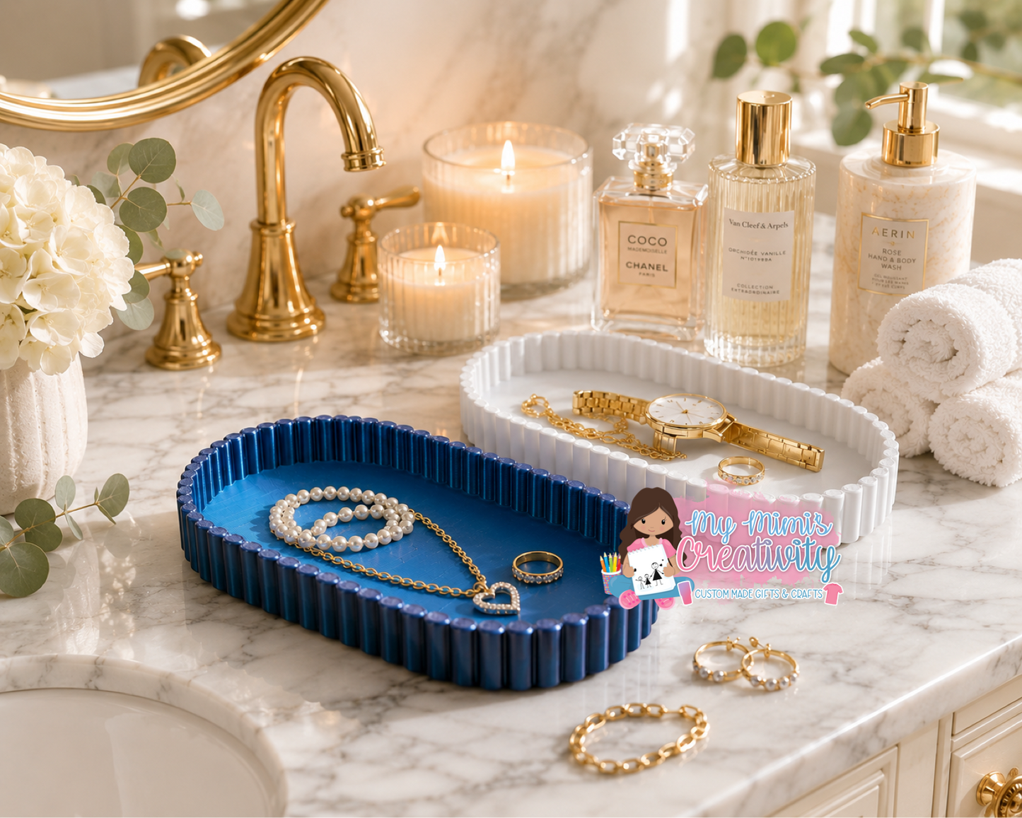 ✨ Elegant Scalloped Trinket Tray ✨