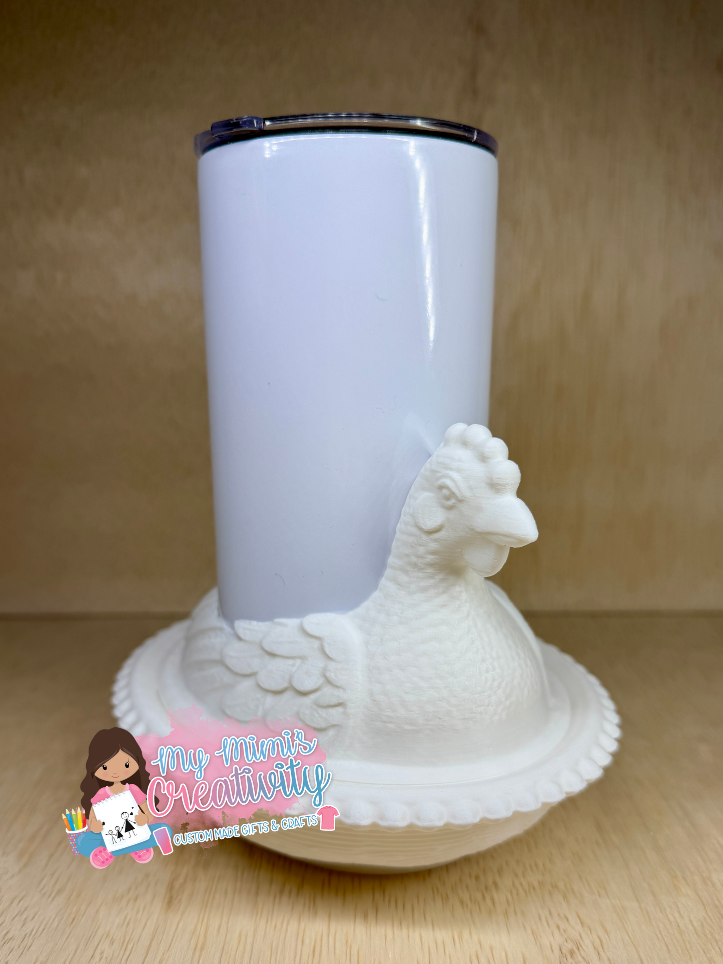 🐔 70’s Vintage Resting Hen Dish Tumbler Sleeves and Straw Hugger
