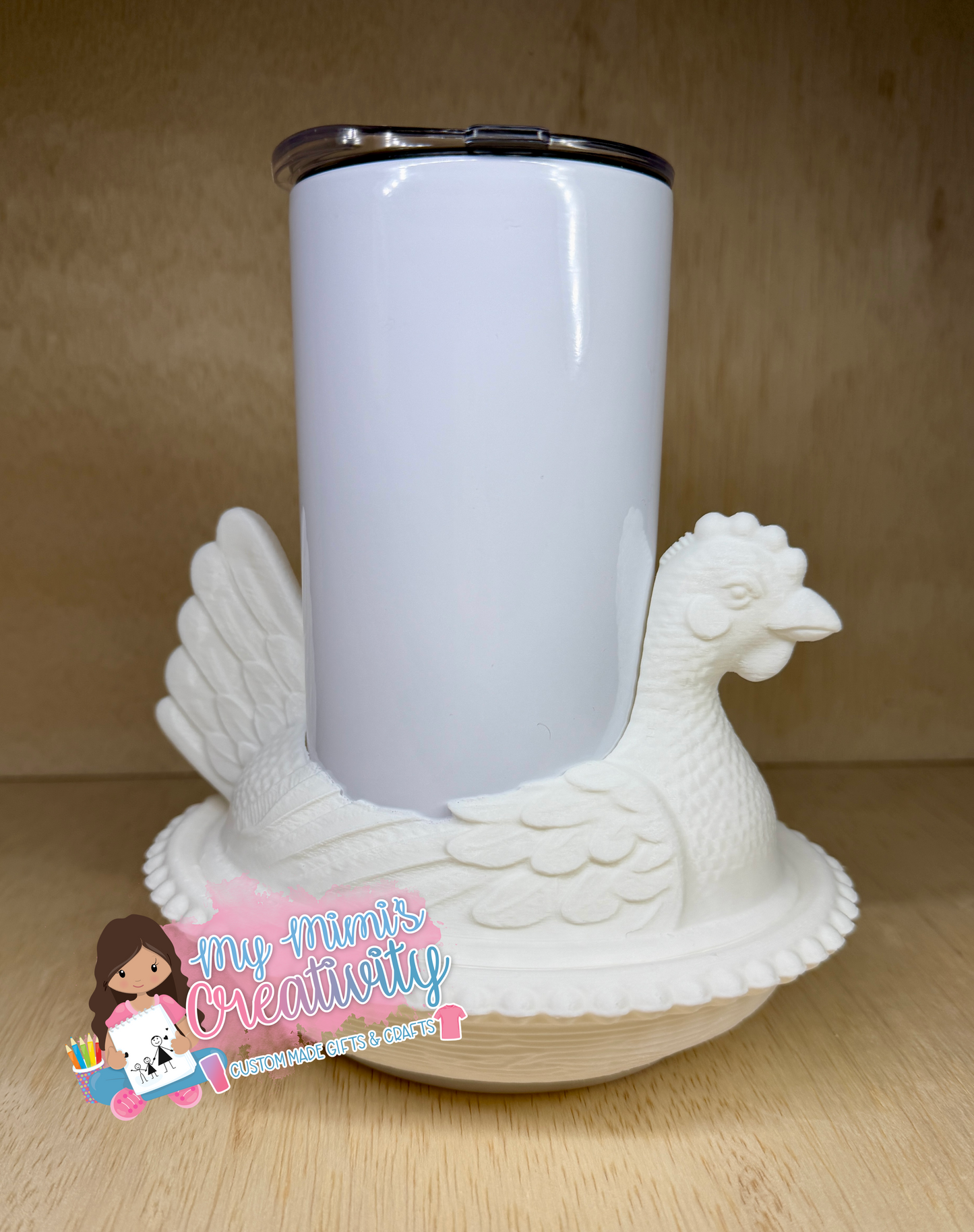 🐔 70’s Vintage Resting Hen Dish Tumbler Sleeves and Straw Hugger