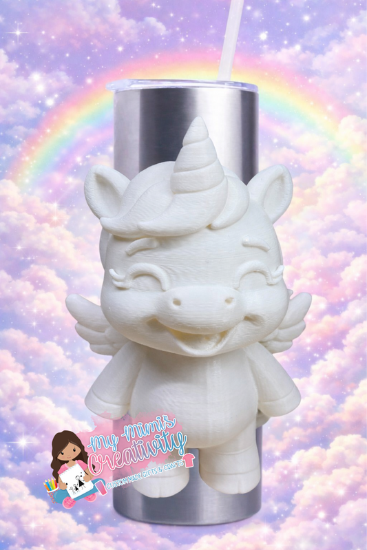 🦄 Large Unicorn Half Sleeve Tumbler Embellishment