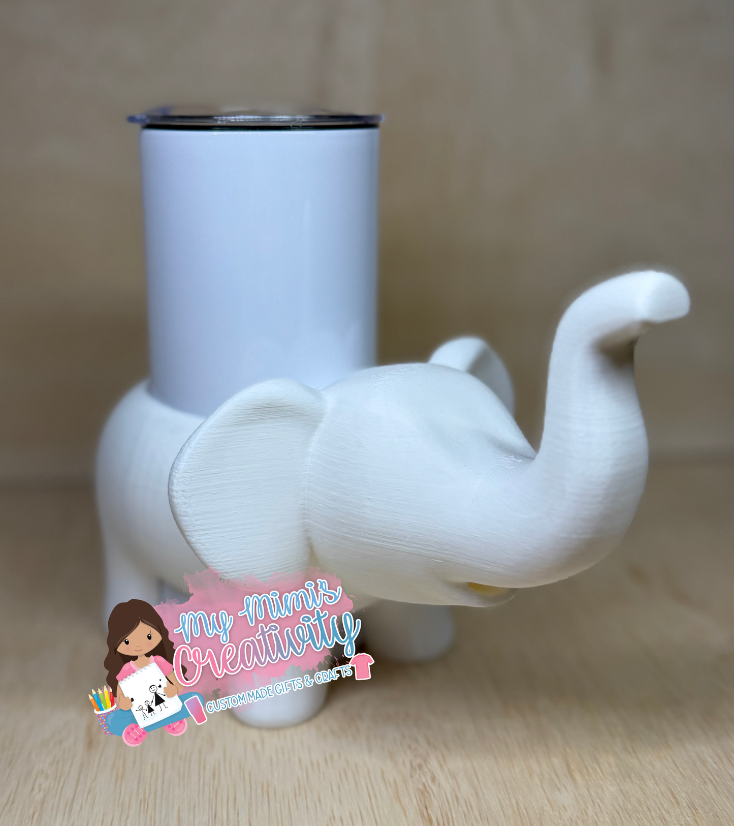 🐘 Baby Elephant Safari Tumbler Sleeve