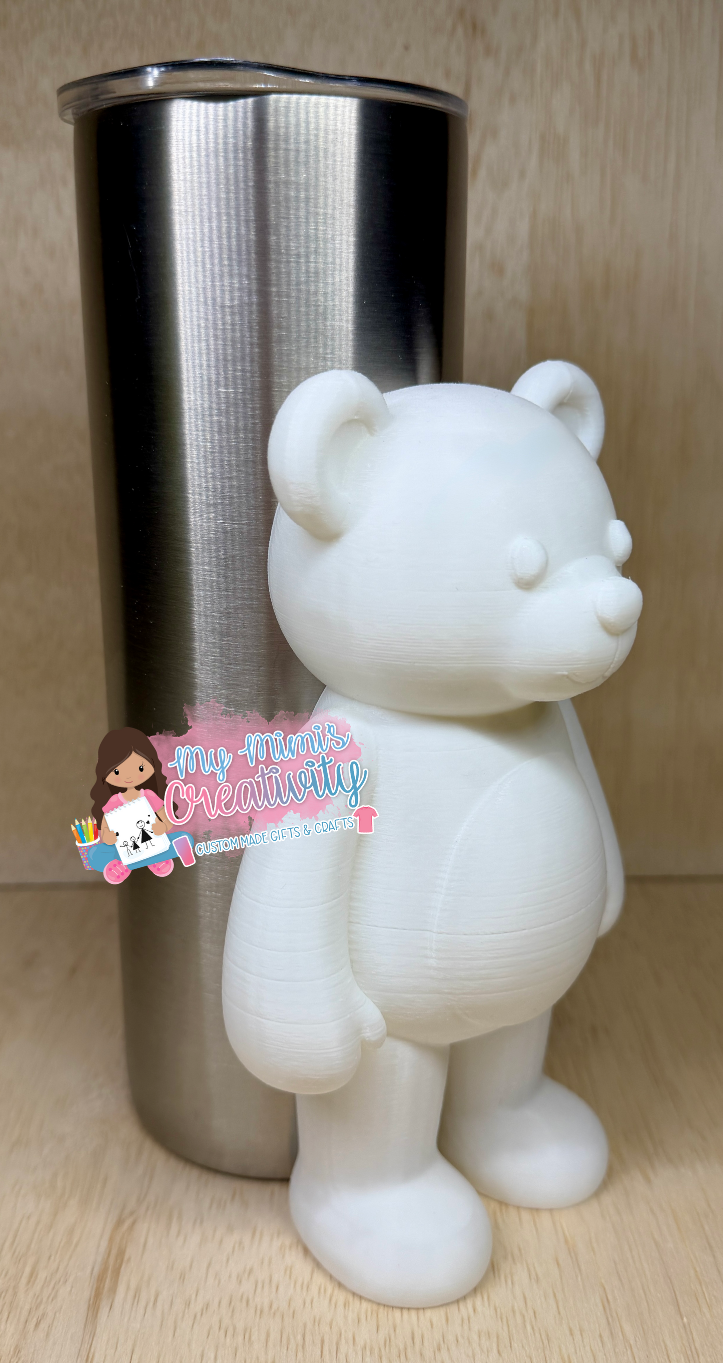 🧸✨Stand Up Bear Half Sleeve – 15/20 oz Straight Tumblers