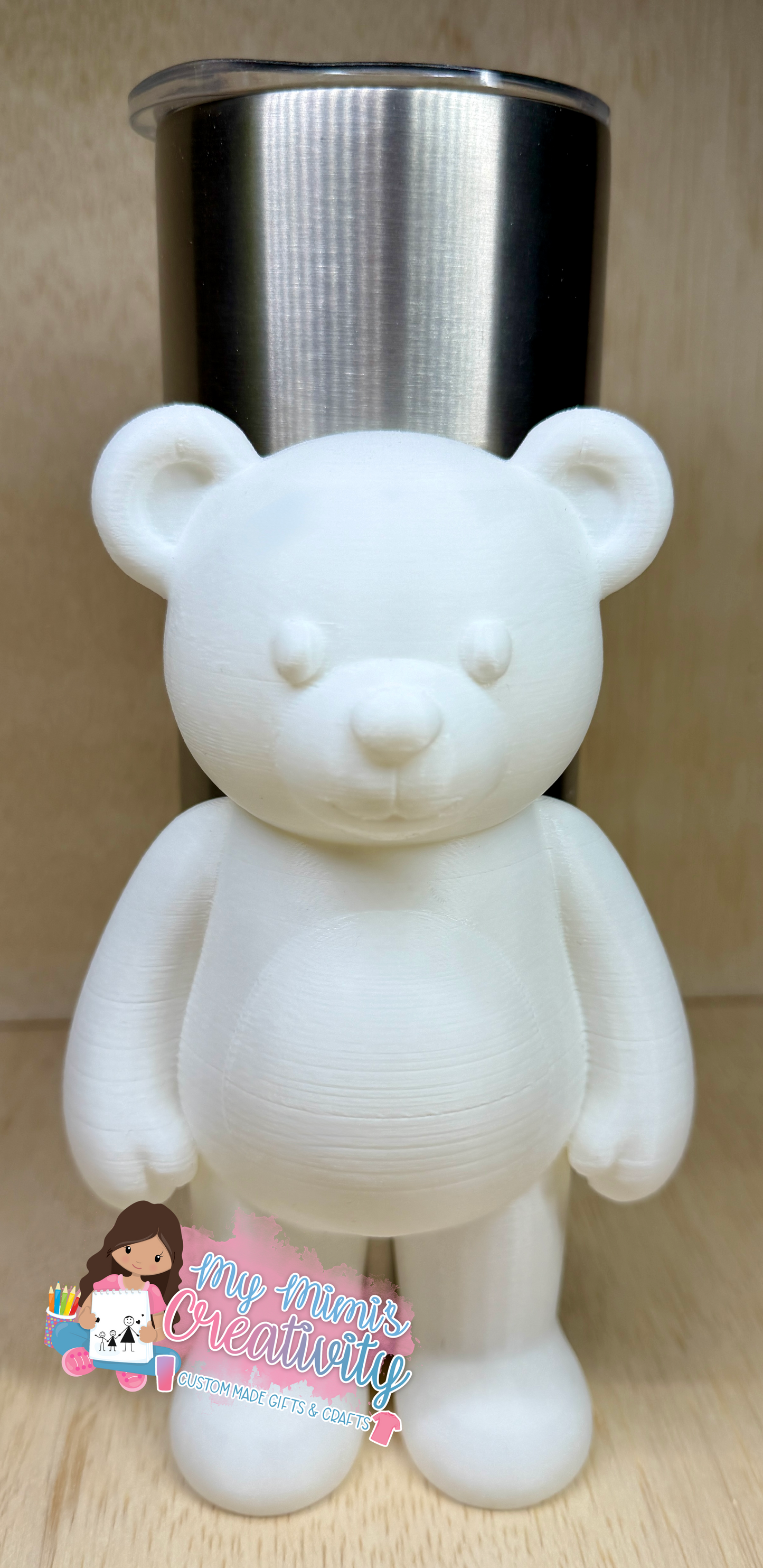 🧸✨Stand Up Bear Half Sleeve – 15/20 oz Straight Tumblers