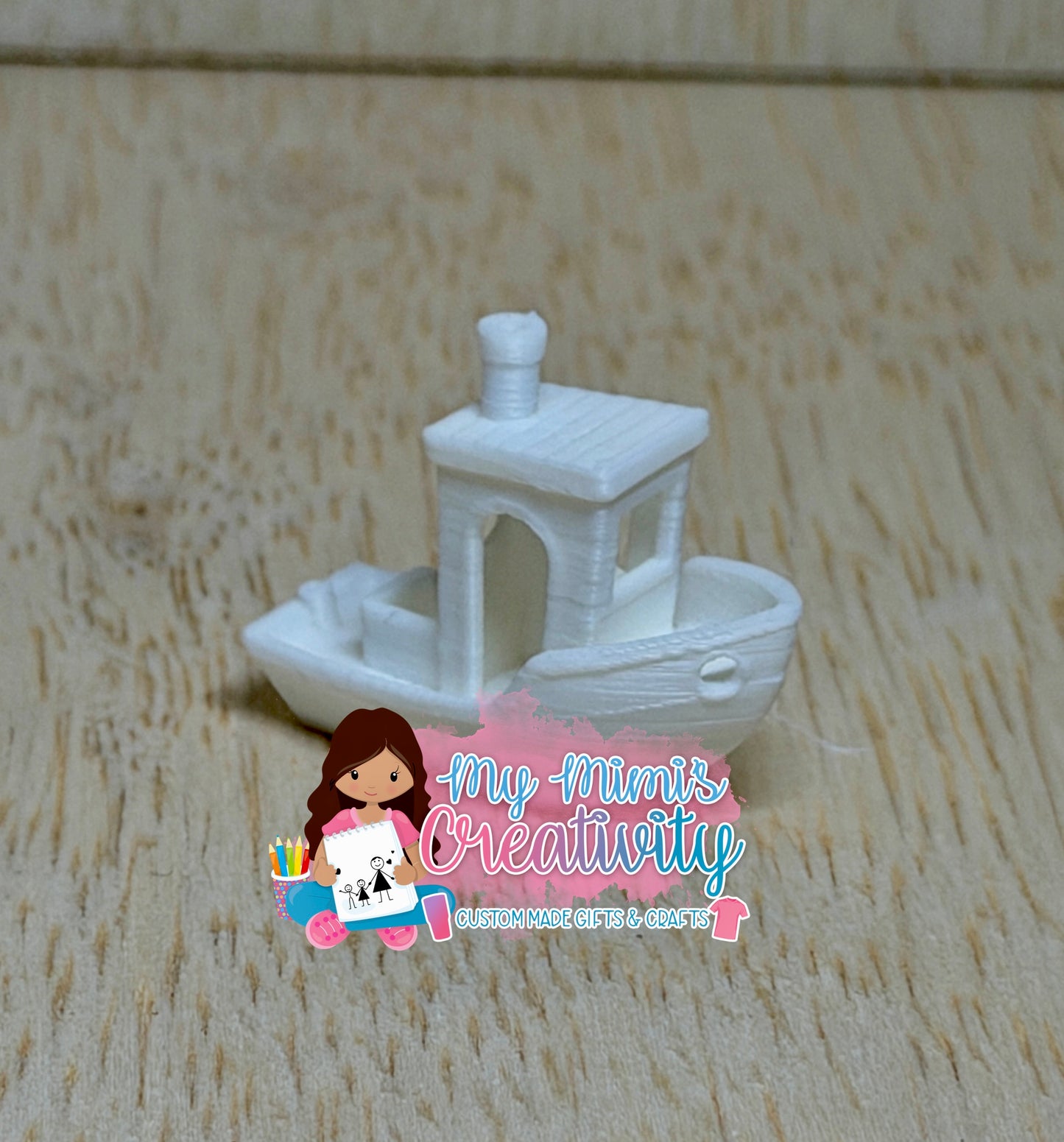 🛥️ Mini Boat Small Embellishment – Mini Tugboat Craft Piece / Tumbler Topper