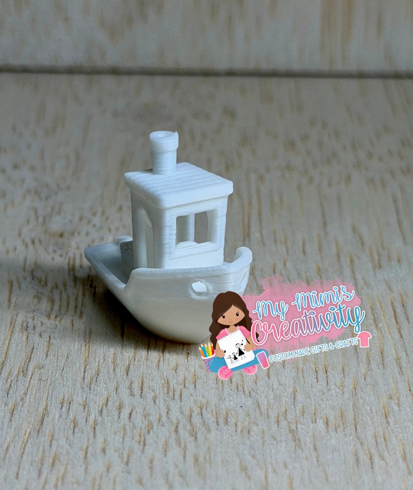 🛥️ Mini Boat Small Embellishment – Mini Tugboat Craft Piece / Tumbler Topper
