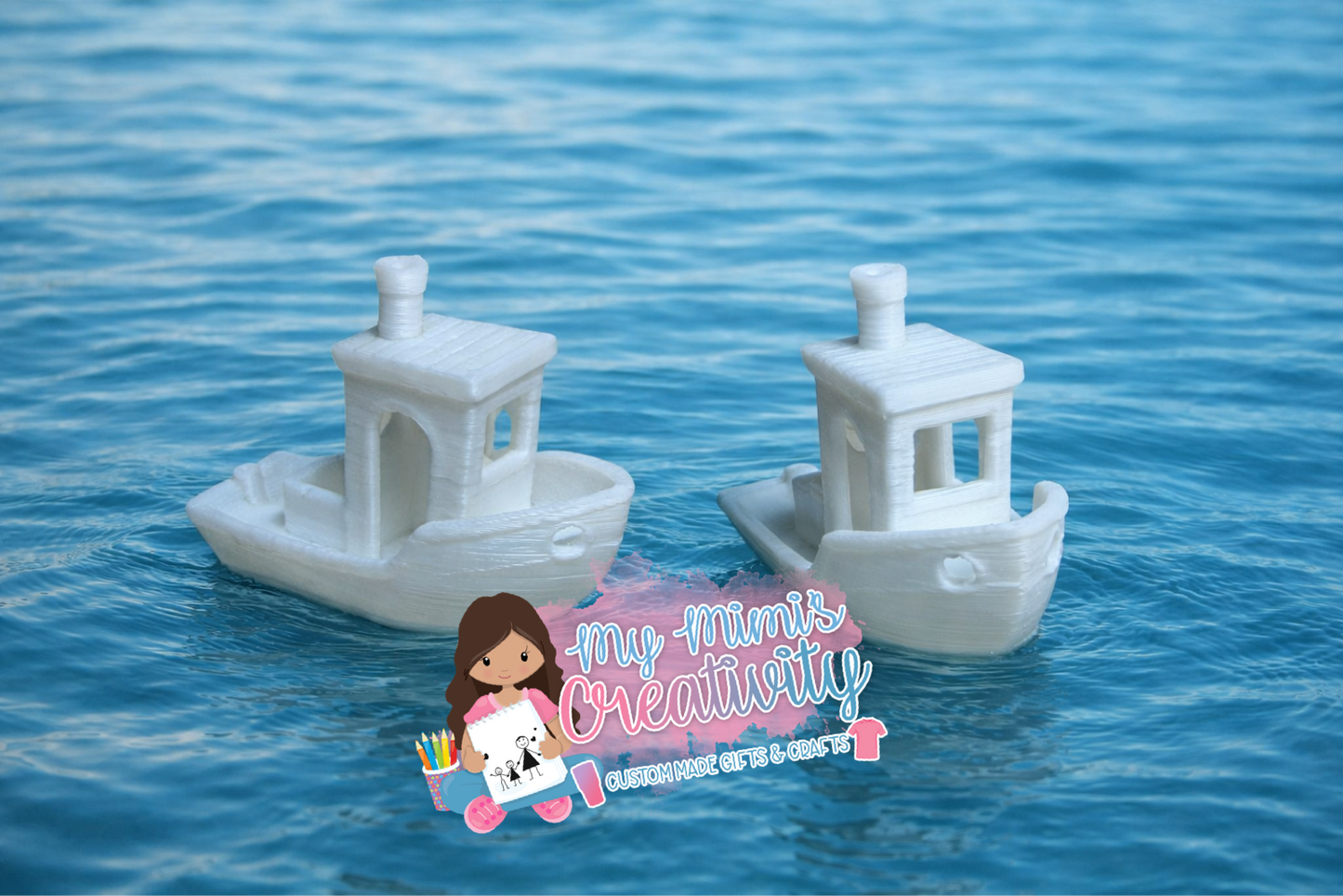 🛥️ Mini Boat Small Embellishment – Mini Tugboat Craft Piece / Tumbler Topper