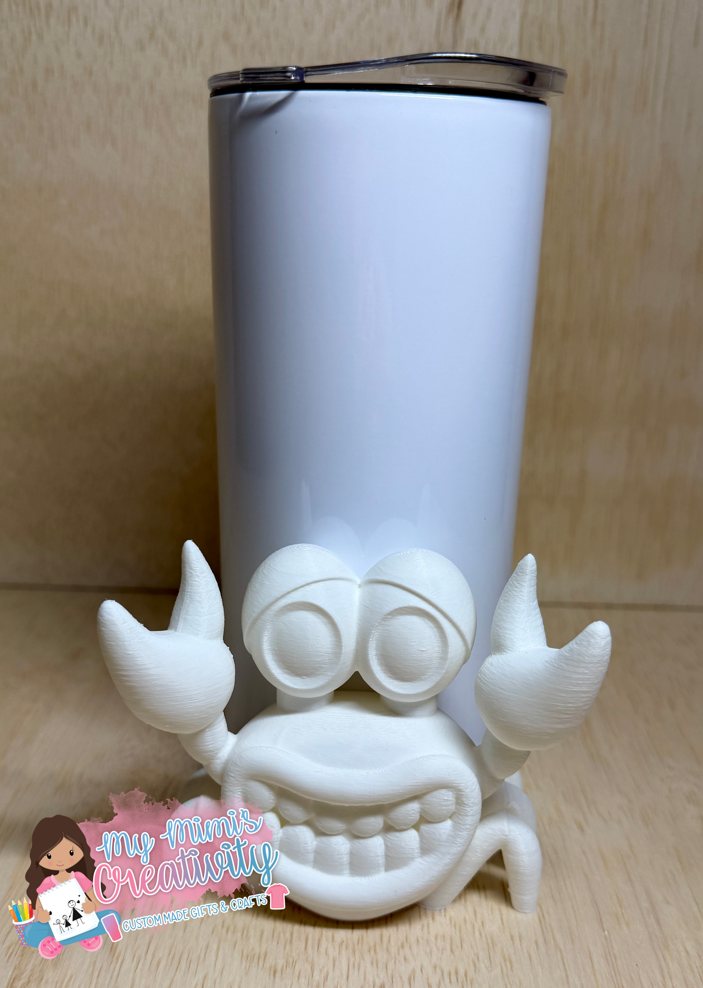 🦀 Cute Happy Crab Embellishment Tumbler Sleeve