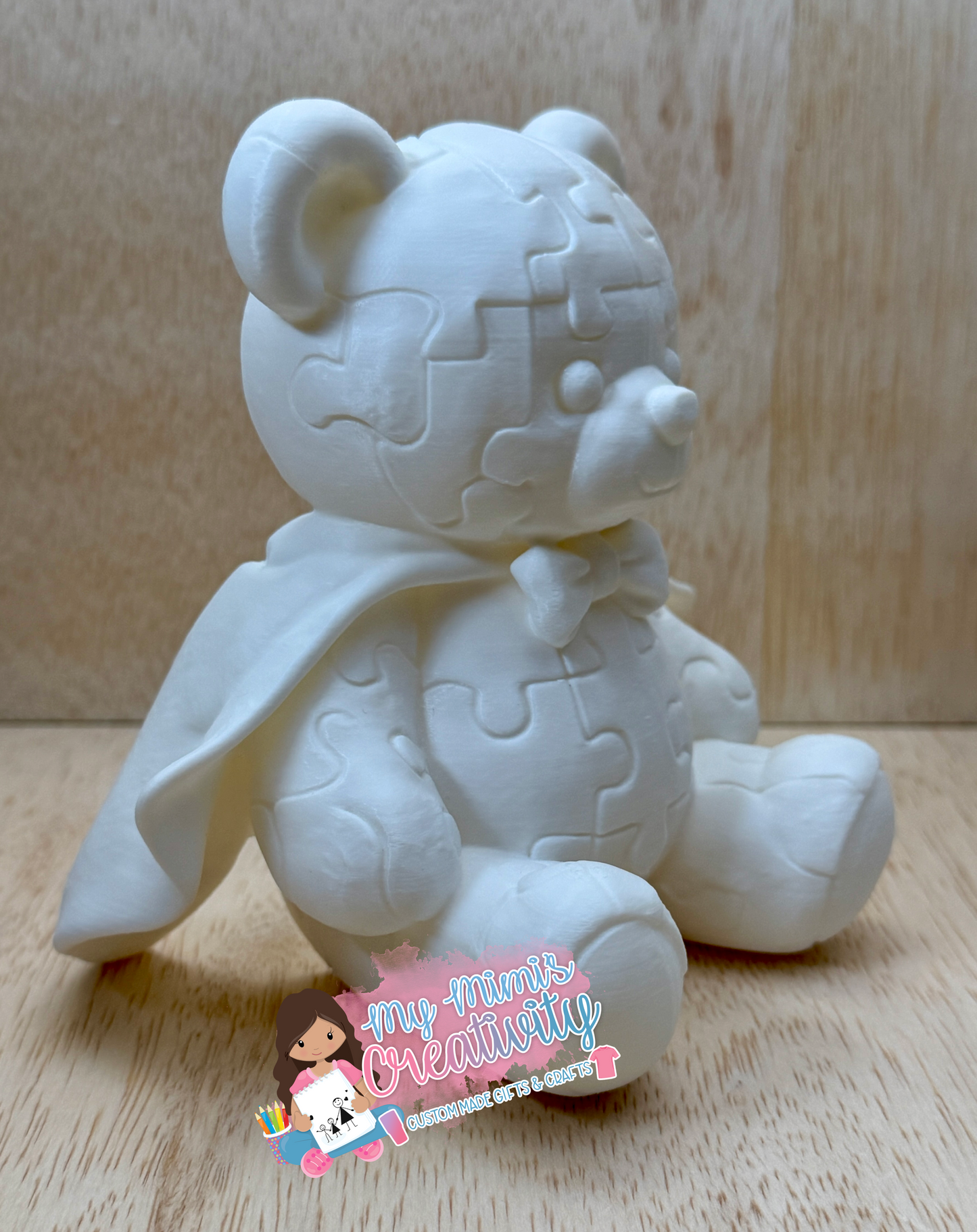 🧩 🐻 Down Syndrome Superhero Bear Half Tumbler Sleeve