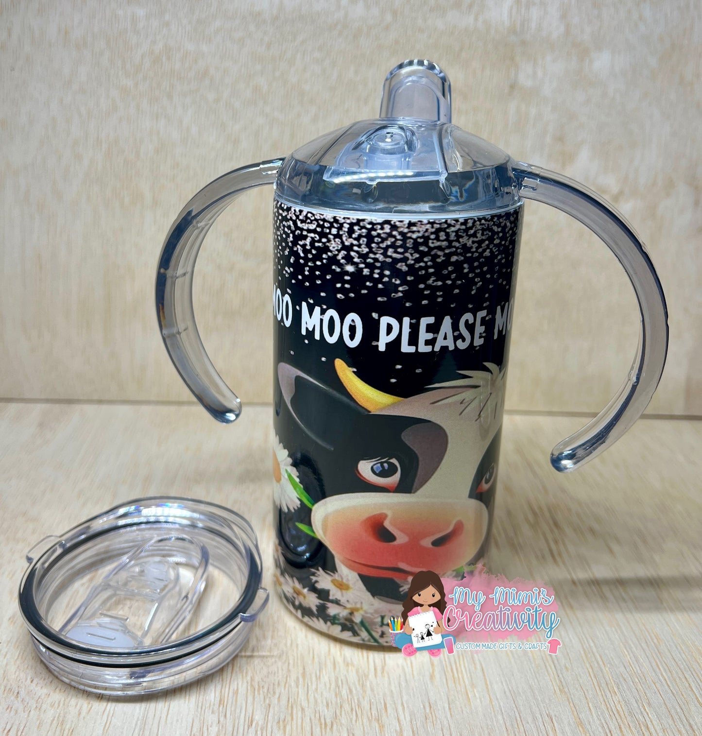 Moo Moo More Milk Please Toddler 2 in 1 tumbler 12oz